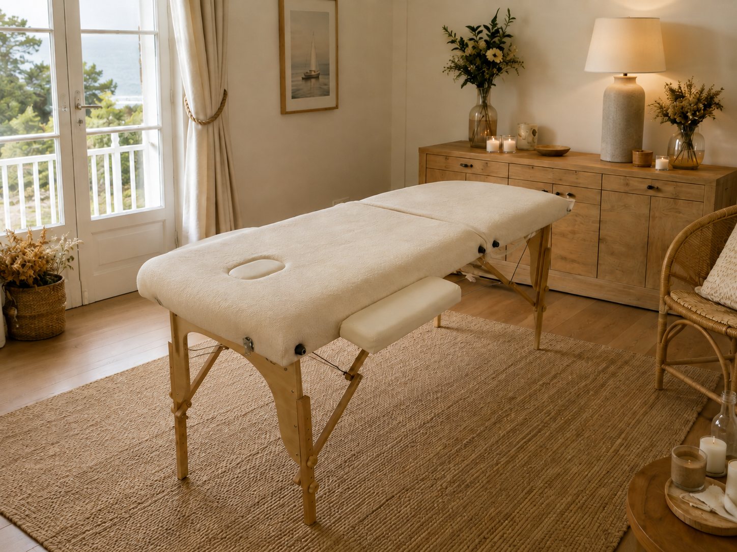 Massage du visage à domicile sur le Bassin d'Arcachon